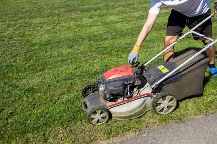 Steps to start lawn mower